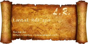 Lantai Rózsa névjegykártya